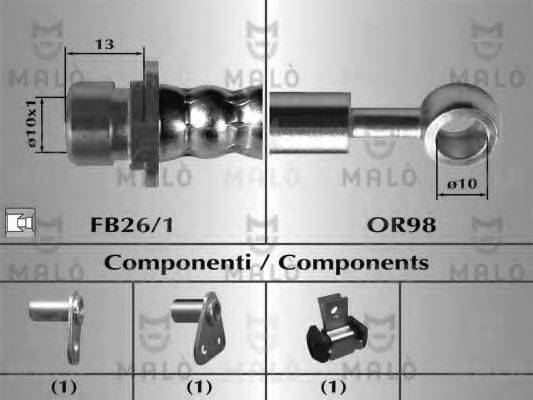 MALO 80455 Гальмівний шланг