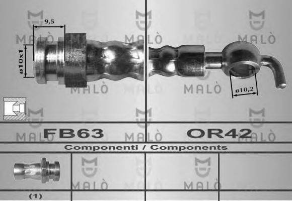 MALO 80549 Гальмівний шланг