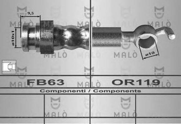 MALO 80551 Гальмівний шланг