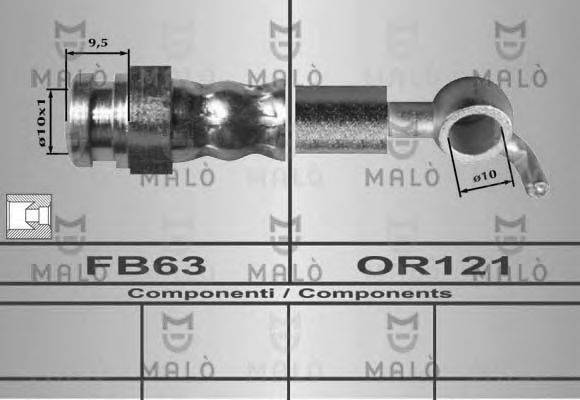 MALO 80552 Гальмівний шланг