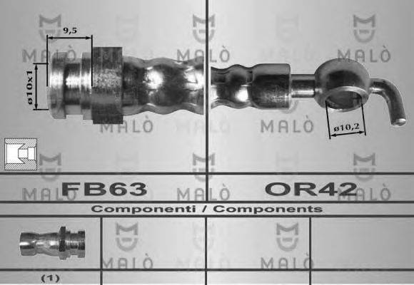 MALO 80553 Гальмівний шланг