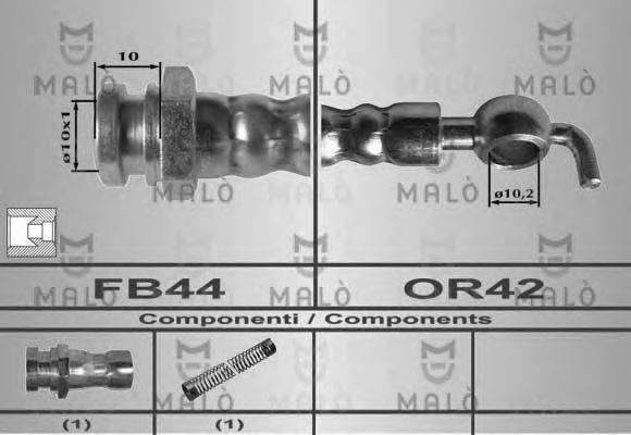 MALO 80557 Гальмівний шланг