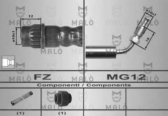 MALO 80588 Гальмівний шланг