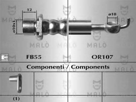 MALO 80619 Гальмівний шланг