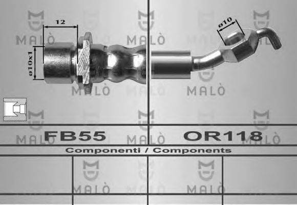 MALO 80621 Гальмівний шланг