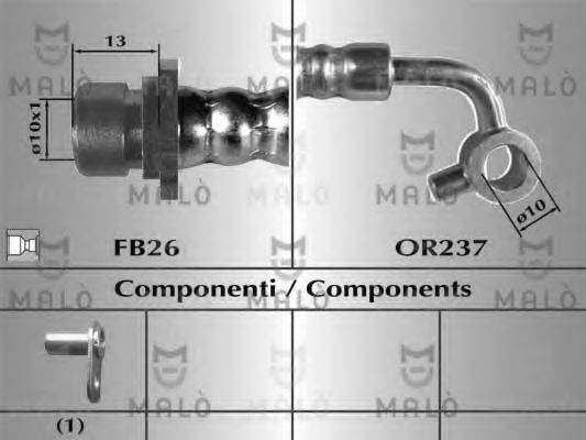 MALO 80667 Гальмівний шланг