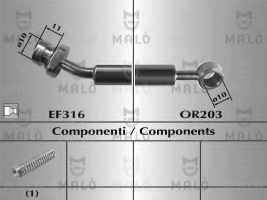 MALO 80676 Гальмівний шланг