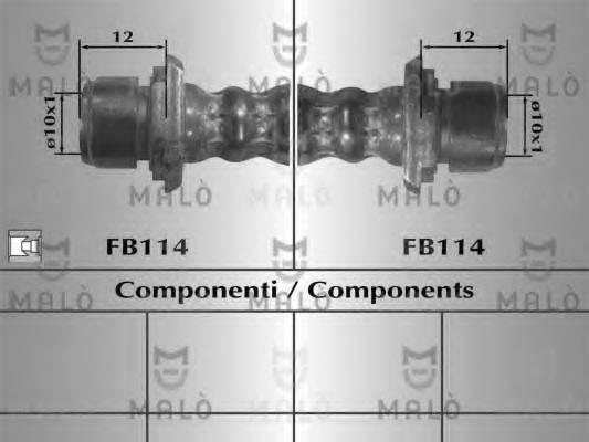 MALO 80701 Гальмівний шланг