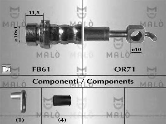 MALO 80751 Гальмівний шланг