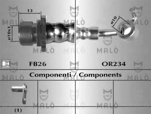 MALO 80764 Гальмівний шланг