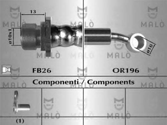 MALO 80767 Гальмівний шланг