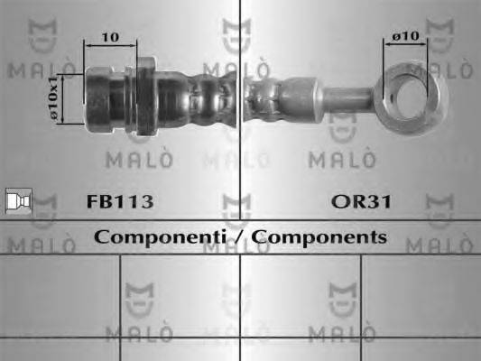 MALO 80912 Гальмівний шланг