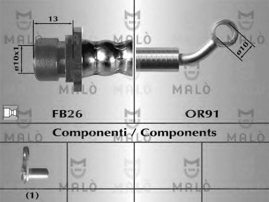 MALO 80968 Гальмівний шланг