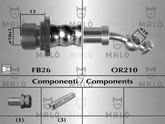 MALO 80987 Гальмівний шланг