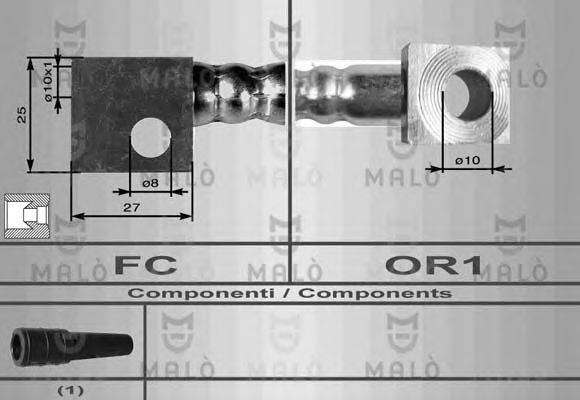 MALO 8544 Гальмівний шланг