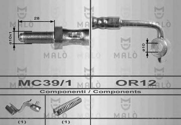 MALO 8555 Гальмівний шланг