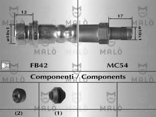MALO 8608 Гальмівний шланг