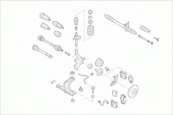 SACHS VWGOLFFS034 Рульове управління; Підвіска колеса