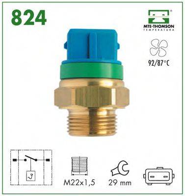 MTE-THOMSON 824 Термивимикач, вентилятор радіатора