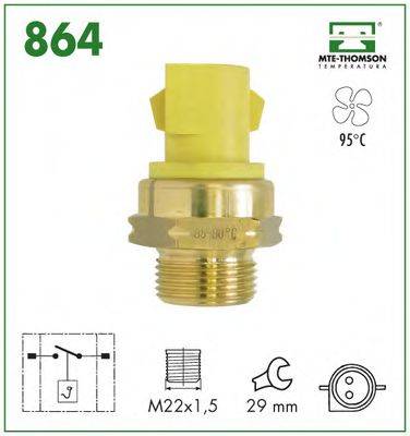 MTE-THOMSON 864 Термивимикач, вентилятор радіатора