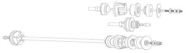 CEF CT01143 Трос, управління зчепленням