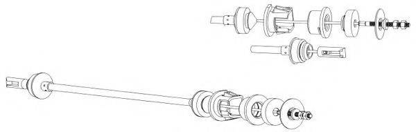 CEF CT01148 Трос, управління зчепленням