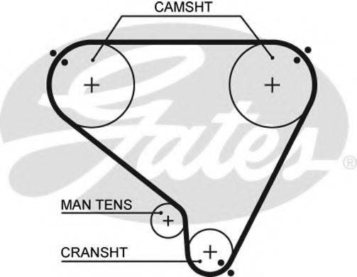 GATES 5146 Ремінь ГРМ