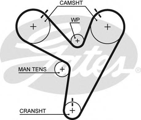GATES T279 Ремінь ГРМ