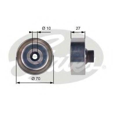 GATES T36361 Паразитний / провідний ролик, полікліновий ремінь