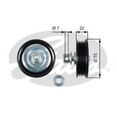 GATES T36446 Паразитний / провідний ролик, полікліновий ремінь