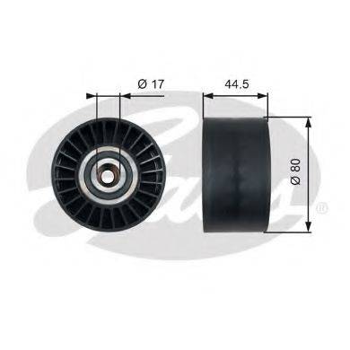GATES T36509 Паразитний / провідний ролик, полікліновий ремінь