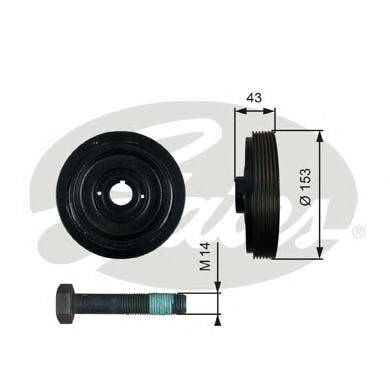 GATES TVD1005A Ремінний шків, колінчастий вал