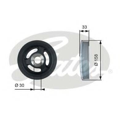 GATES TVD1061 Ремінний шків, колінчастий вал