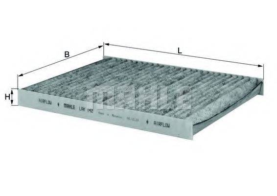 KNECHT LAK142 Фільтр, повітря у внутрішньому просторі