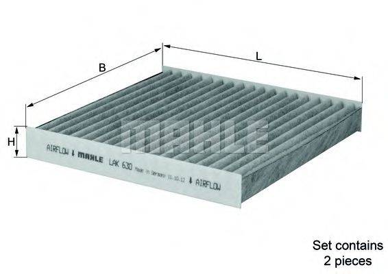 KNECHT LAK630S Фільтр, повітря у внутрішньому просторі