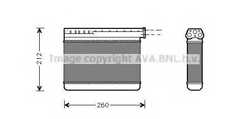 PRASCO BW6166 Теплообмінник, опалення салону