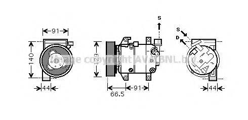 PRASCO DNK286 Компресор, кондиціонер