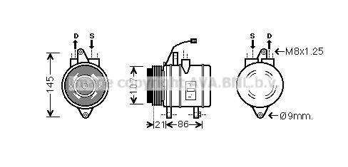 PRASCO DWK097 Компресор, кондиціонер