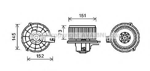 PRASCO KA8219 Електродвигун, вентиляція салону