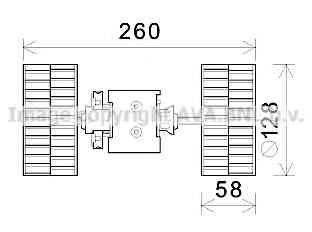 PRASCO MS8645 Електродвигун, вентиляція салону