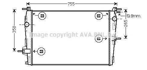 PRASCO RTA2573 Радіатор, охолодження двигуна