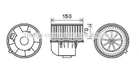 PRASCO VW8354 Електродвигун, вентиляція салону