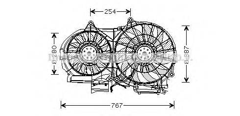 PRASCO AI7505 Вентилятор, охолодження двигуна