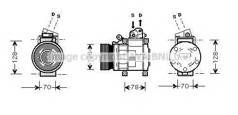 PRASCO AUK037 Компресор, кондиціонер