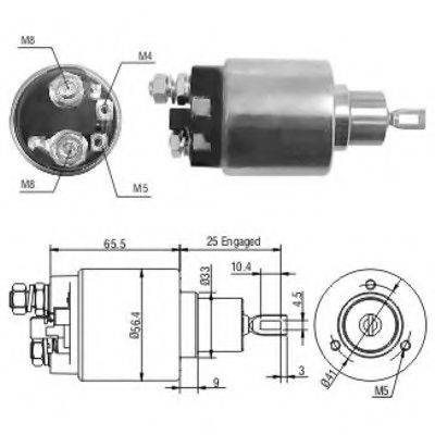 HOFFER 6646107 Тягове реле, стартер