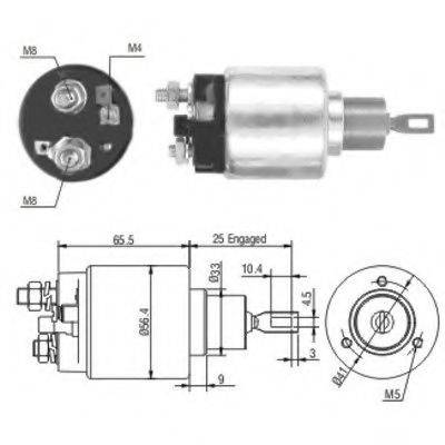 HOFFER 6646108 Тягове реле, стартер