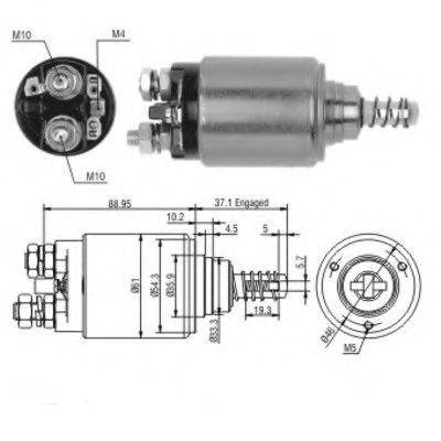 HOFFER 6646116 Тягове реле, стартер