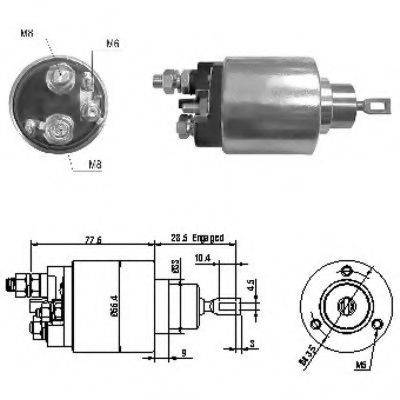 HOFFER 6646130 Тягове реле, стартер