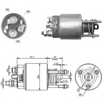 HOFFER 6646152 Тягове реле, стартер