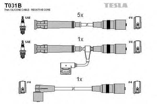 TESLA T031B Комплект дротів запалювання